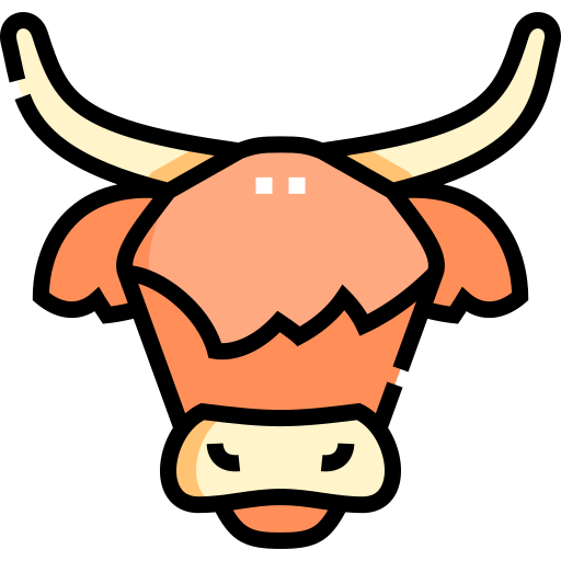 Cow Detailed Straight Lineal color icon
