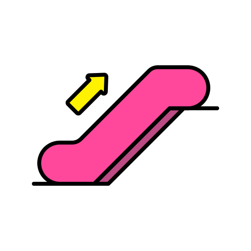 rolltreppe hoch Generic Outline Color icon