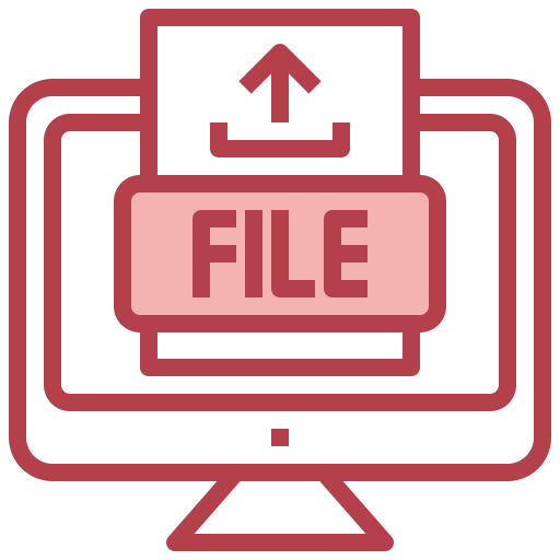 File upload Surang Red icon