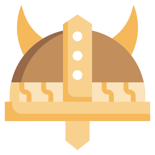 casco vikingo Surang Flat icono