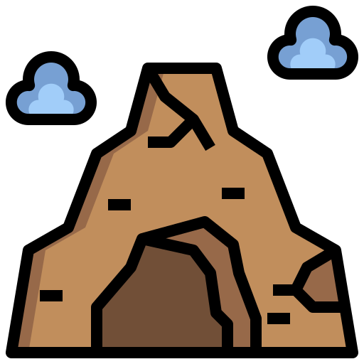 동굴 Surang Lineal Color icon