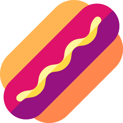 hotdog Basic Rounded Flat ikona