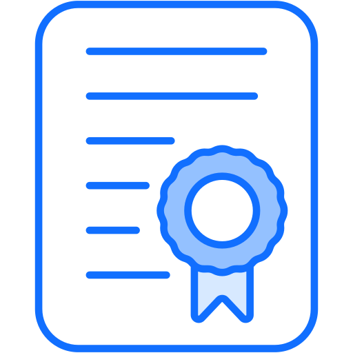 Certificate Generic Blue icon