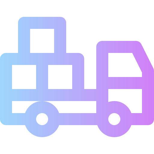 Moving truck Super Basic Rounded Gradient icon