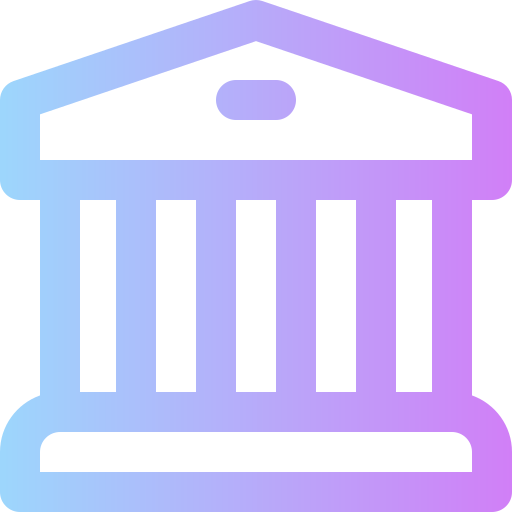 bank Super Basic Rounded Gradient icon