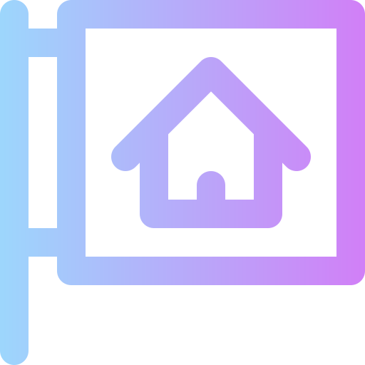 House for sale Super Basic Rounded Gradient icon