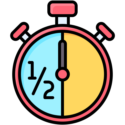 Half hour Generic Outline Color icon