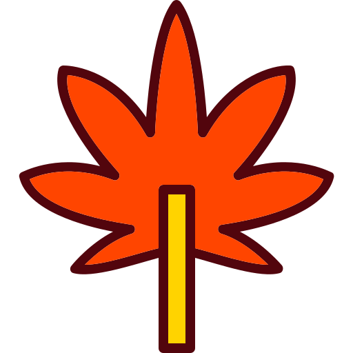 Cannabis Generic Outline Color icon