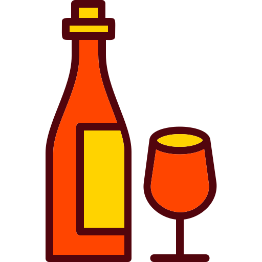 garrafa de vinho Generic Outline Color Ícone