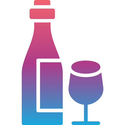 bottiglia di vino Generic Flat Gradient icona