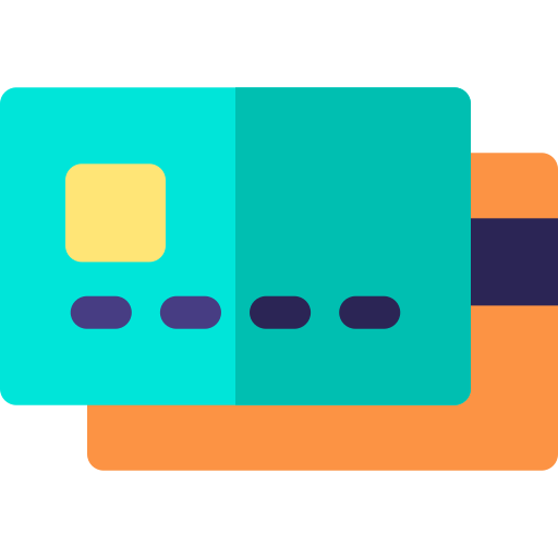 carte de crédit Basic Rounded Flat Icône