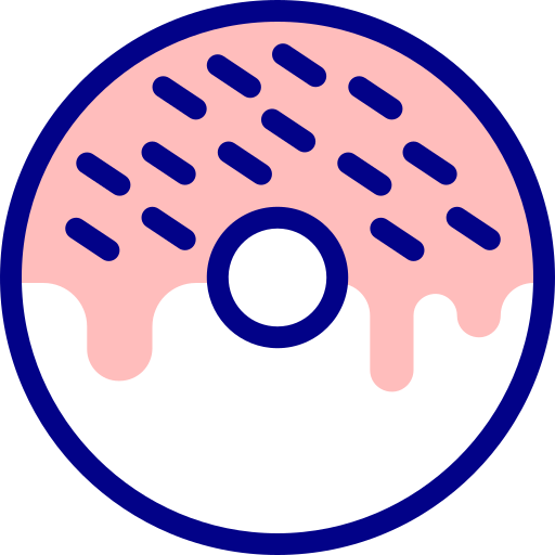 Doughnut Detailed Mixed Lineal color icon