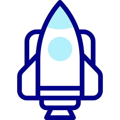 Spaceship Detailed Mixed Lineal color icon