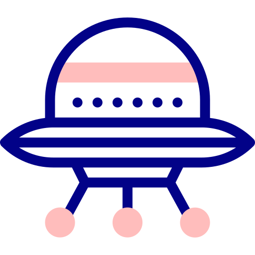 Ufo Detailed Mixed Lineal color icon