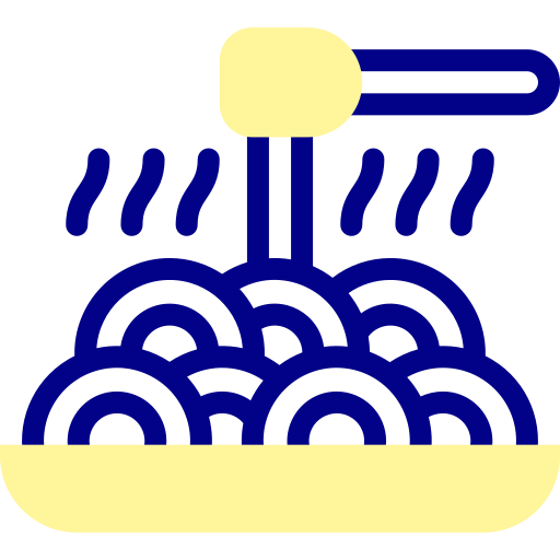 Pasta Detailed Mixed Lineal color icon