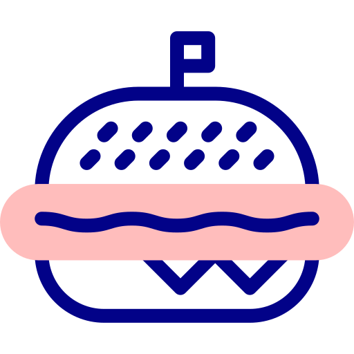 Hamburger Detailed Mixed Lineal color icon