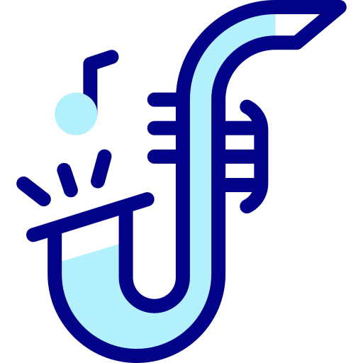 sassofono Detailed Mixed Lineal color icona