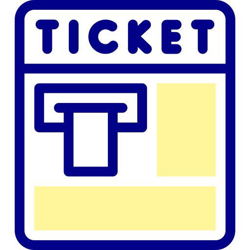 Ticket machine Detailed Mixed Lineal color icon