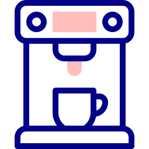 コーヒーメーカー Detailed Mixed Lineal color icon