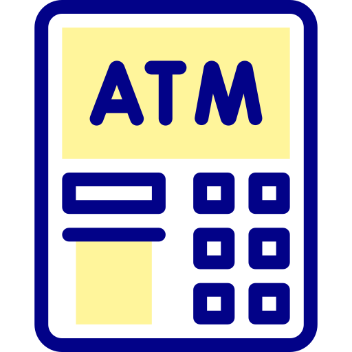 банкомат Detailed Mixed Lineal color иконка