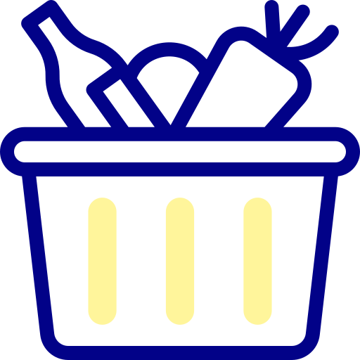 식료품점 Detailed Mixed Lineal color icon