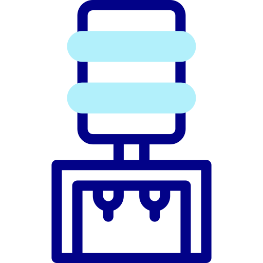 waterdispenser Detailed Mixed Lineal color icoon