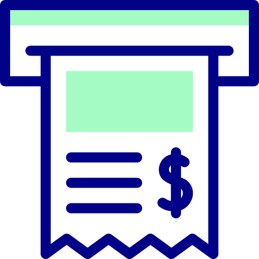 Receipt Detailed Mixed Lineal color icon