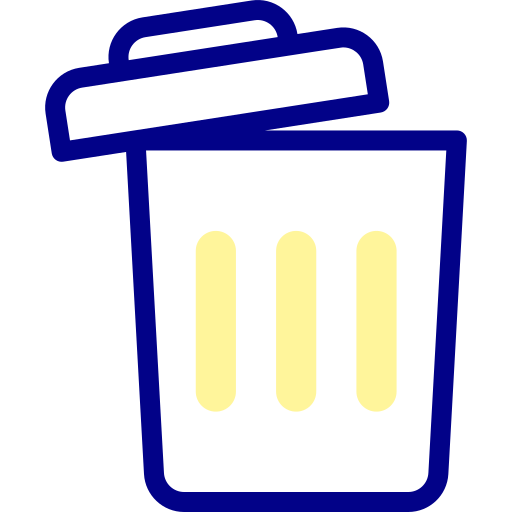 Bin Detailed Mixed Lineal color icon