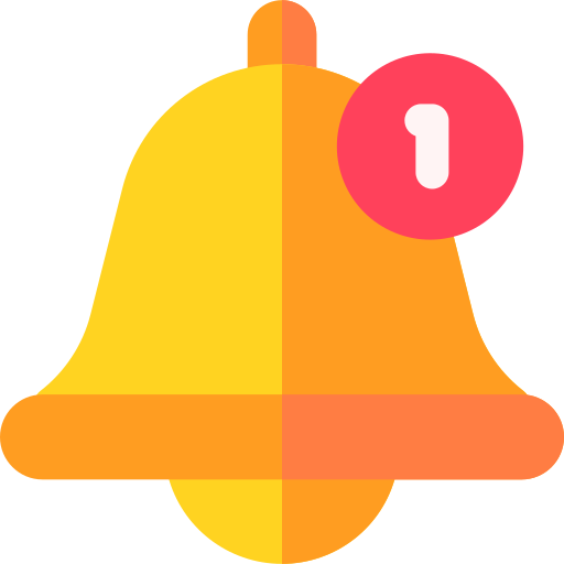 dzwonek powiadomień Basic Rounded Flat ikona