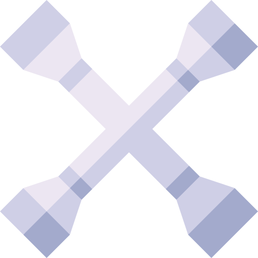 Cross wrench Basic Straight Flat icon