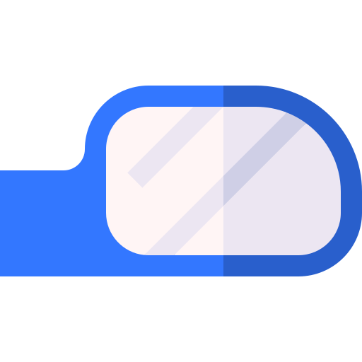 Side mirror Basic Straight Flat icon