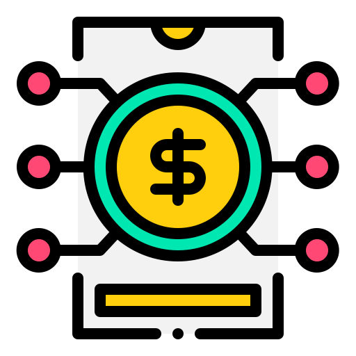 servizi bancari per smarthpone Generic Outline Color icona