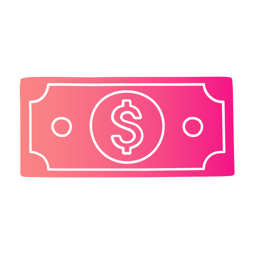 banknot jednodolarowy Generic Flat Gradient ikona