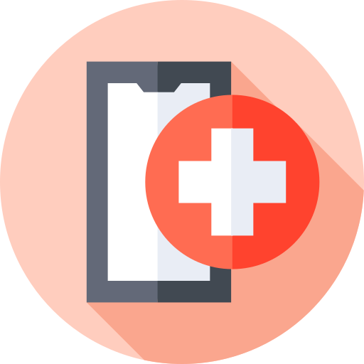 의료 앱 Flat Circular Flat icon