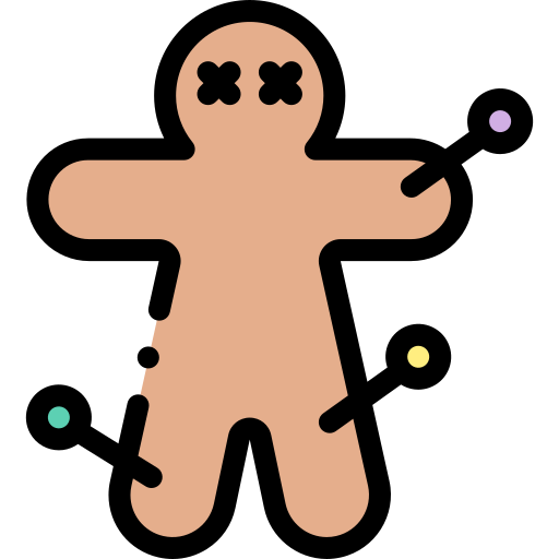 ブードゥー人形 Detailed Rounded Lineal color icon