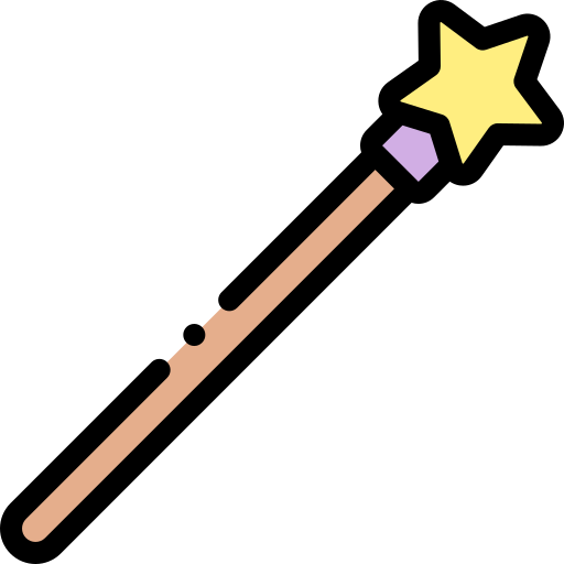 마법의 지팡이 Detailed Rounded Lineal color icon