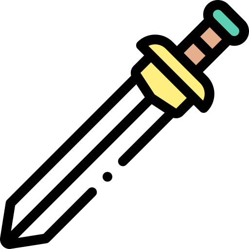 Épée Detailed Rounded Lineal color Icône