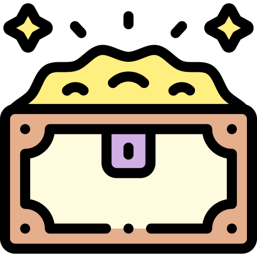 Treasure chest Detailed Rounded Lineal color icon
