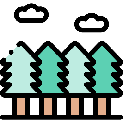 森 Detailed Rounded Lineal color icon