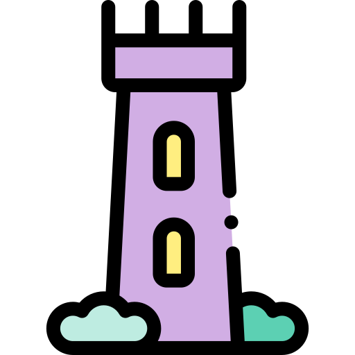 탑 Detailed Rounded Lineal color icon