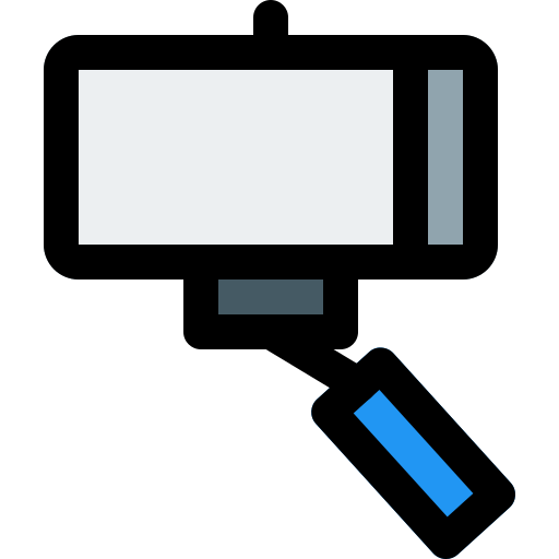 셀카 봉 Pixel Perfect Lineal Color icon