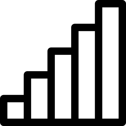 staafdiagram Basic Rounded Lineal icoon