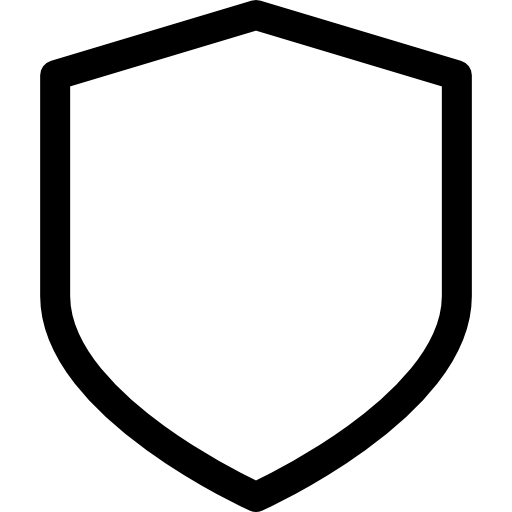 bouclier Basic Rounded Lineal Icône