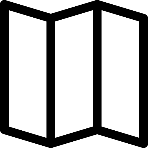 mapa Basic Rounded Lineal ikona