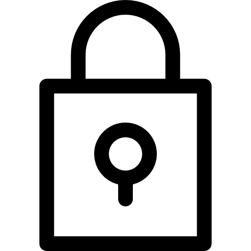 南京錠 Basic Rounded Lineal icon