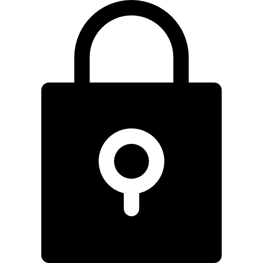 kłódka Basic Rounded Filled ikona