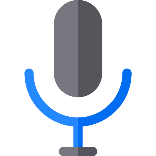 microfone Basic Rounded Flat Ícone