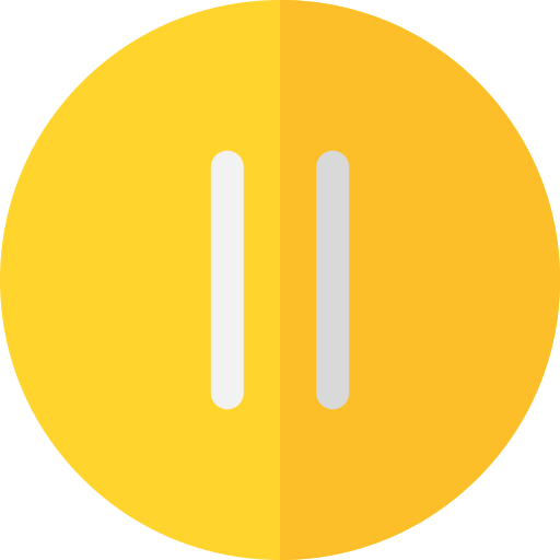 pausa Basic Rounded Flat icono