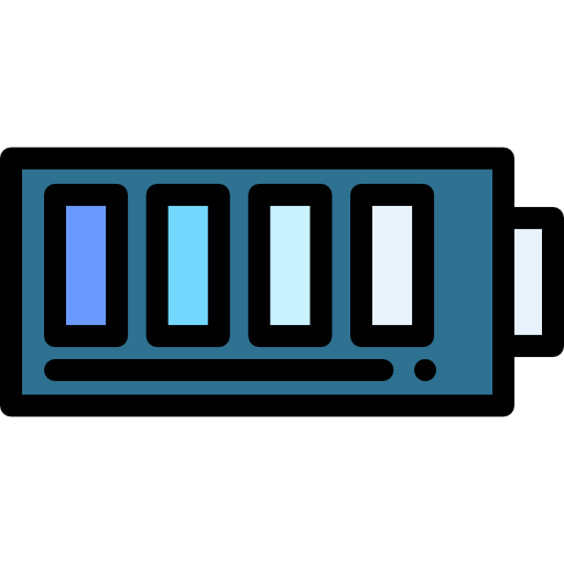 batterie Detailed Rounded Lineal color icon