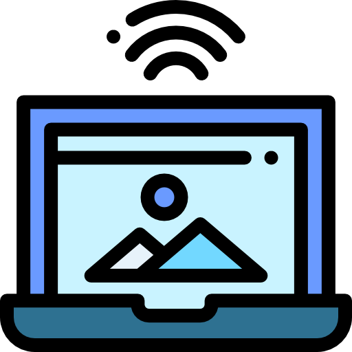 ordenador portátil Detailed Rounded Lineal color icono